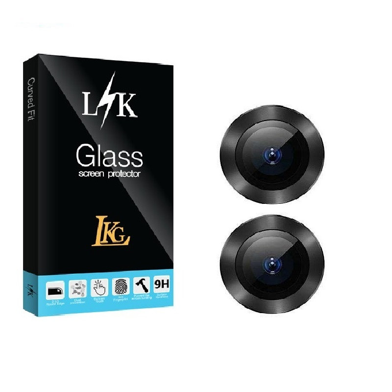 محافظ لنز دوربین رینگی ال کا جی مدل LK مناسب برای گوشی موبایل اپل Iphone 15 plus