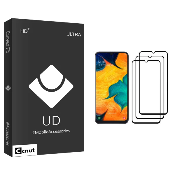 محافظ صفحه نمایش کوکونات مدل UD Black مناسب برای گوشی موبایل سامسونگ Galaxy A30 بسته سه عددی