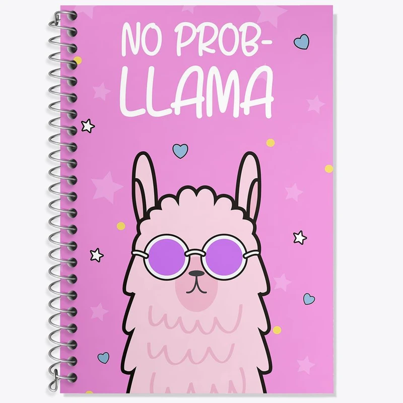 دفتر زبان 50 برگ خندالو مدل دو خط طرح لاما کد 29563