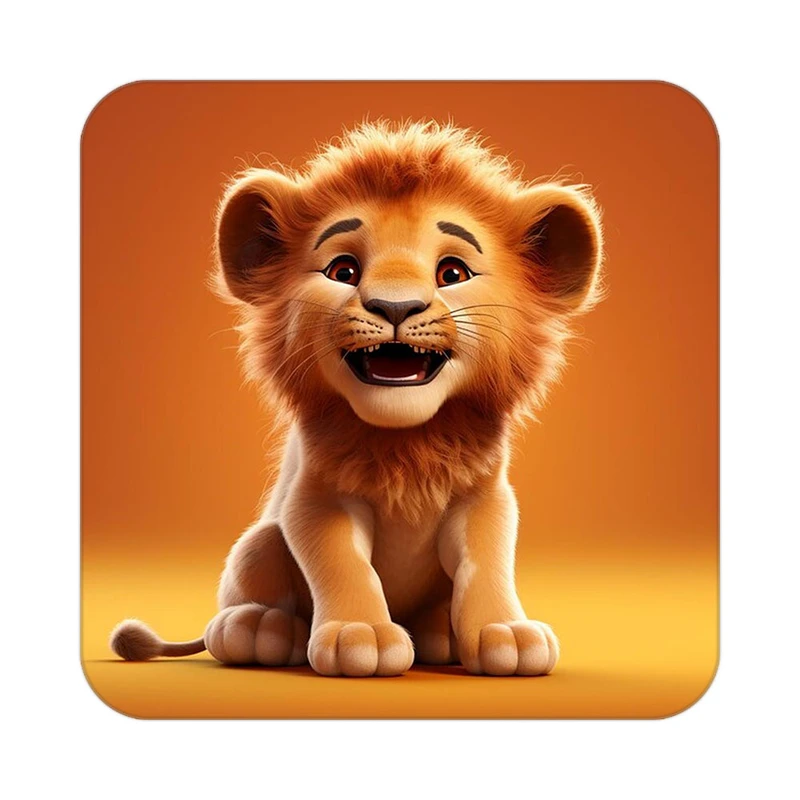 زیر لیوانی کاکتی طرح شیر مدل mp22927