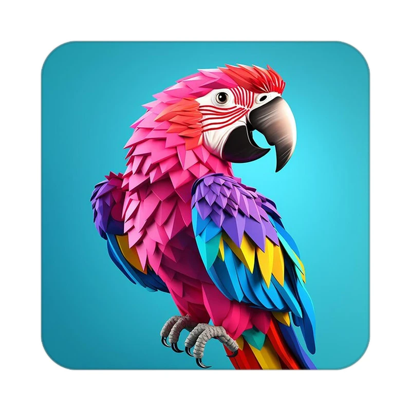 زیر لیوانی کاکتی طرح حیوانات رنگی مدل mp25250