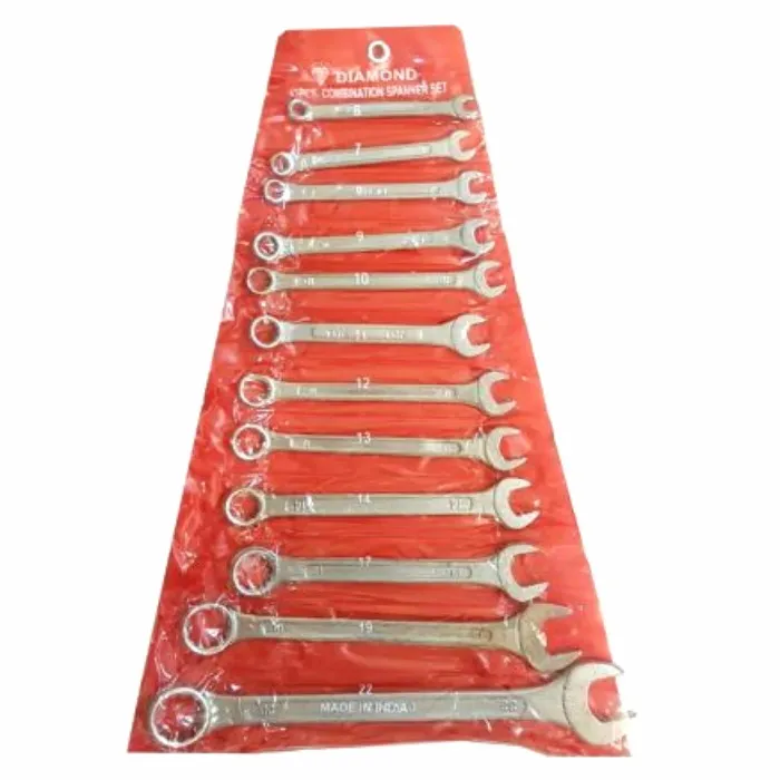 آچار یکسر تخت و یکسر رینگی دیاموند مدل D_PLUS مجموعه 12 عددی