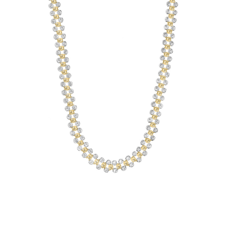 گردنبند طلا 18 عیار زنانه طرح البرنادو ماوی گالری مدل رویال اشکی