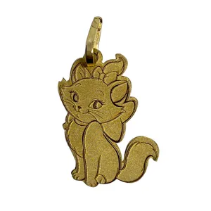 آویز گردنبند طلا 18 عیار زنانه مدل گربه 