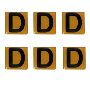  برچسب خودرو طرح D کد 101 مجموعه 6 عددی