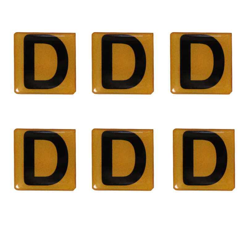   برچسب خودرو طرح D کد 101 مجموعه 6 عددی