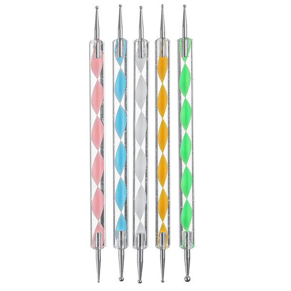 ابزار تزیین فوندانت به گز مدل قلم نقطه کوبی داتینگ مجموعه 5 عددی