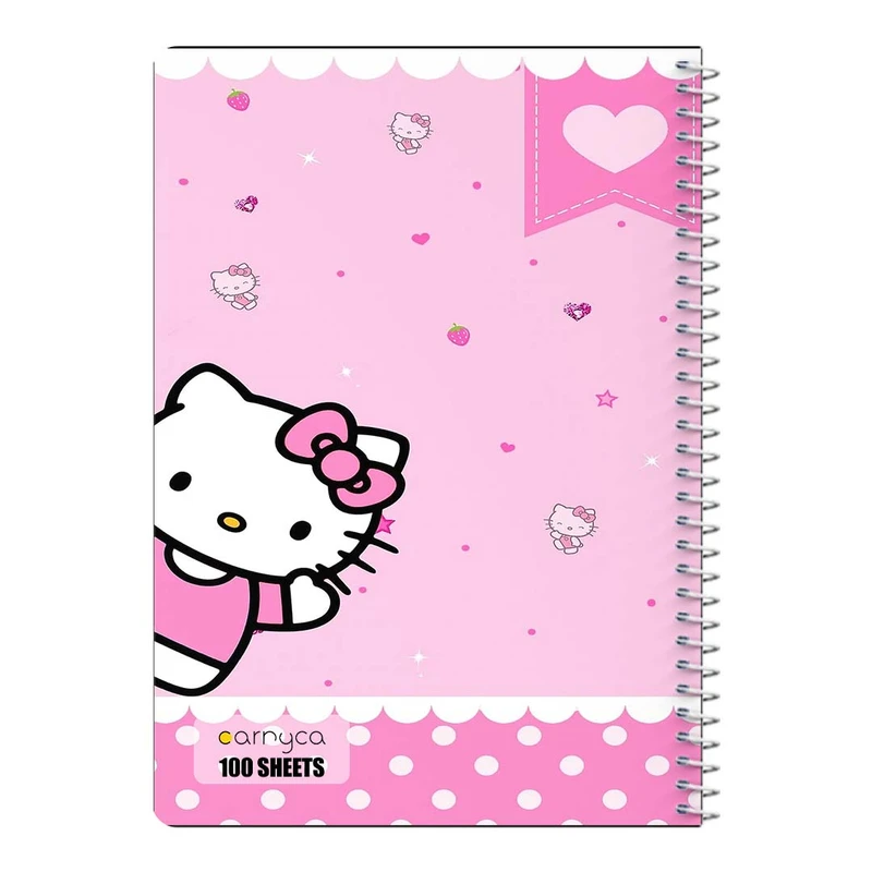 دفتر مشق 100 برگ سیمی کارنیکا طرح هلو کیتی hello kitty کد 95695