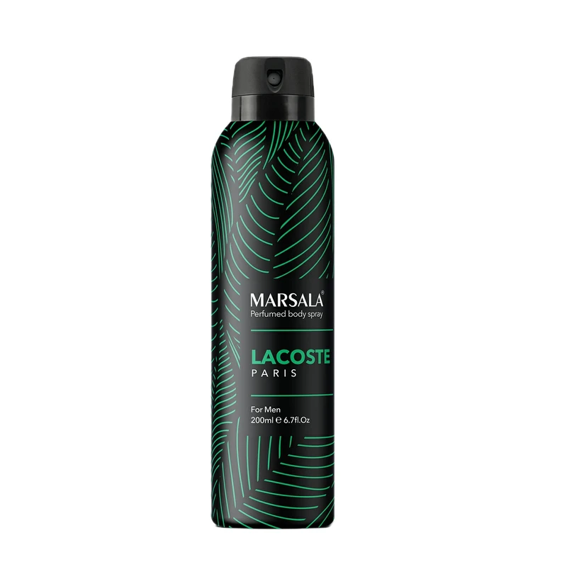 اسپری بدن مردانه مارسالا مدل LACOSTE حجم 200 میلی لیتر