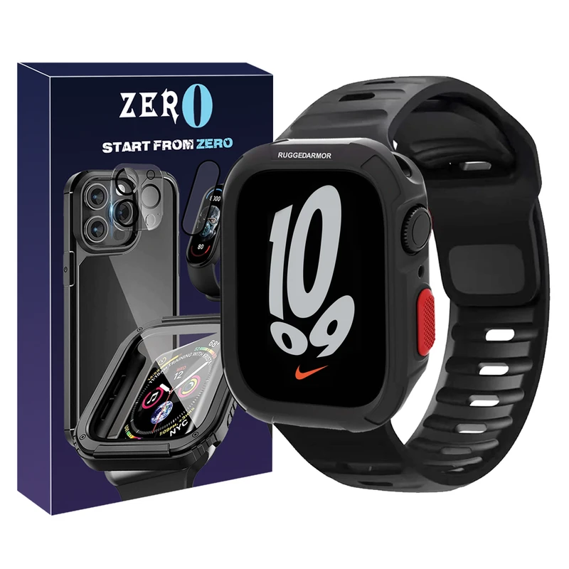 بند زیرو مدل SPG Rugged ZR مناسب برای اپل واچ سری 7/8/9 سایز 41 میلی متری به همراه کاور