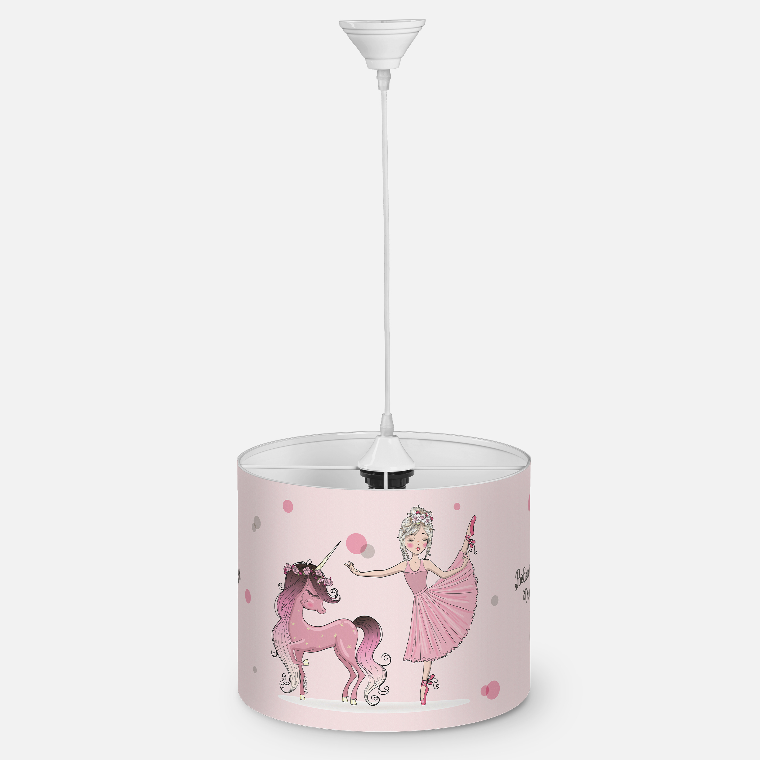 لوستر و آباژور کودک مدل یونیکورن و بالرین کد GR-P-2192