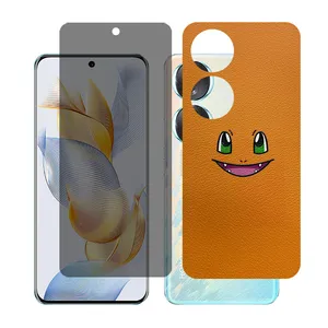 Glass together model privacy screen protector suitable for Honor 90 mobile phone with back cover sticker