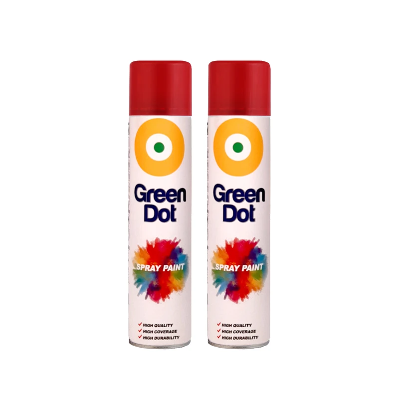 اسپری رنگ قرمز آتشی گرین دات مدل G2 حجم 300 میلی لیتر مجموعه 2 عددی