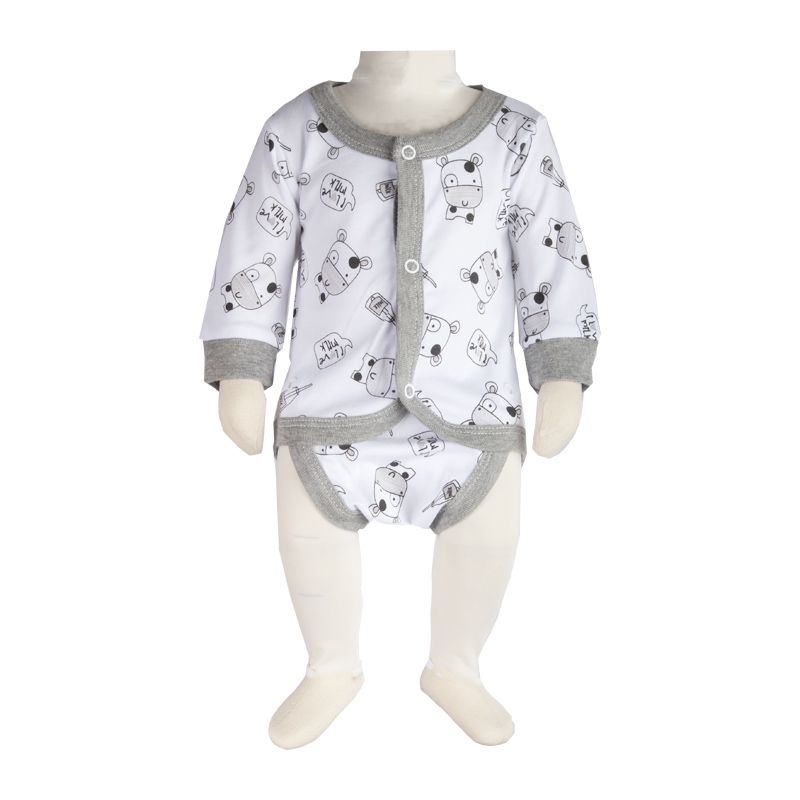 بادی آستین بلند نوزادی آدمک مدل مومو 0312020 -  - 2