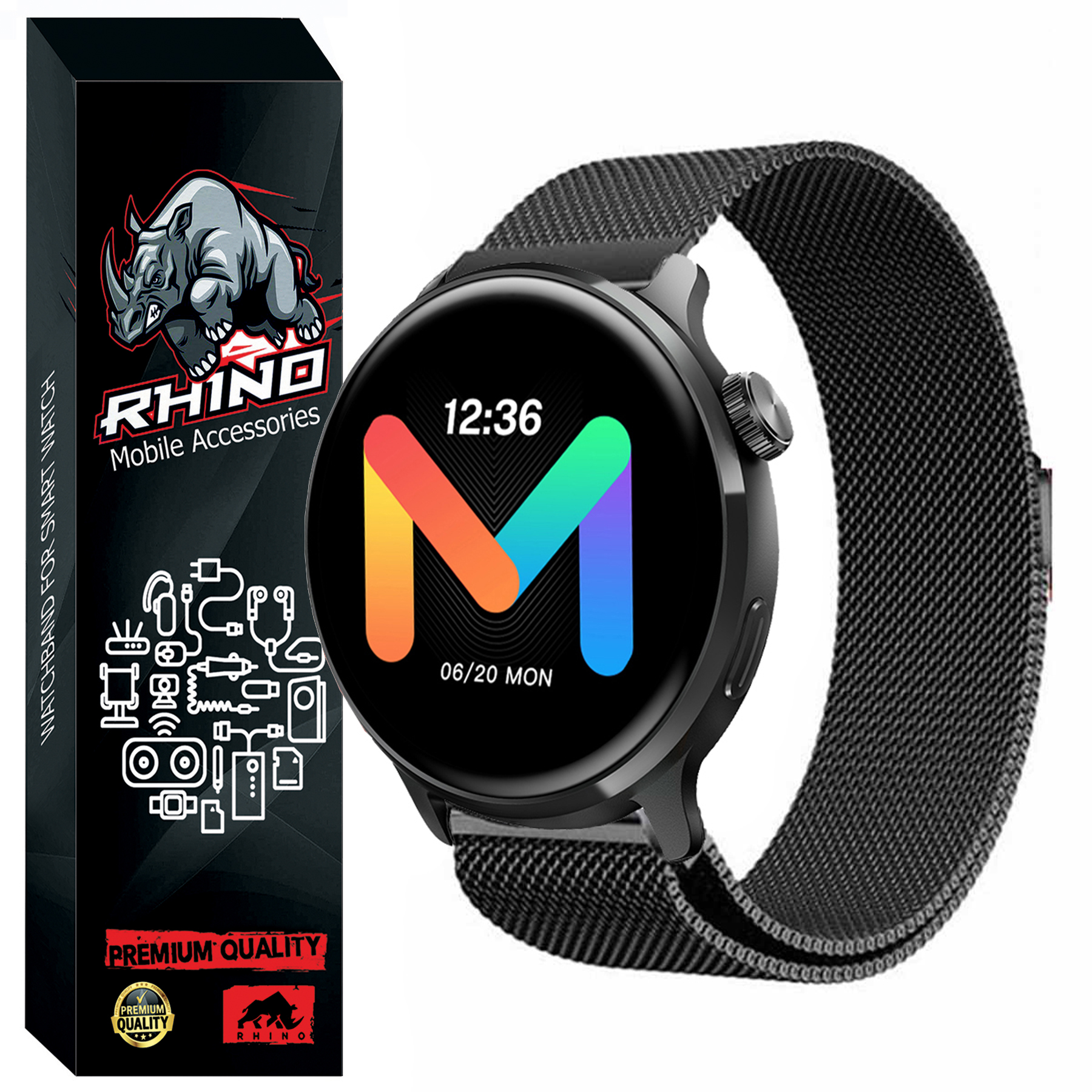 بند راینو مدل Milanese مناسب برای ساعت هوشمند میبرو لایت Watch Lite2