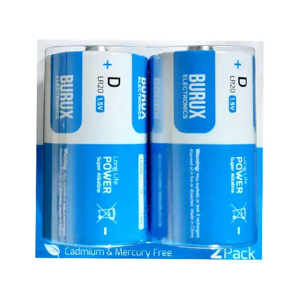 باتری D بروکس مدل super alkaline بسته 2 عددی