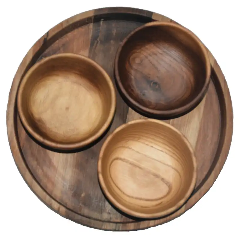 کاسه چوبی مدل S25k3 مجموعه 4 عددی