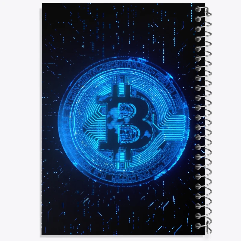 دفتر ژورنال نویسی 50 برگ خندالو مدل نقطه ای طرح بیت کوین (Bitcoin) کد F910
