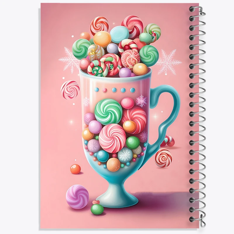 دفتر شطرنجی 50 برگ خندالو طرح لیوان آبنبات کد F5938