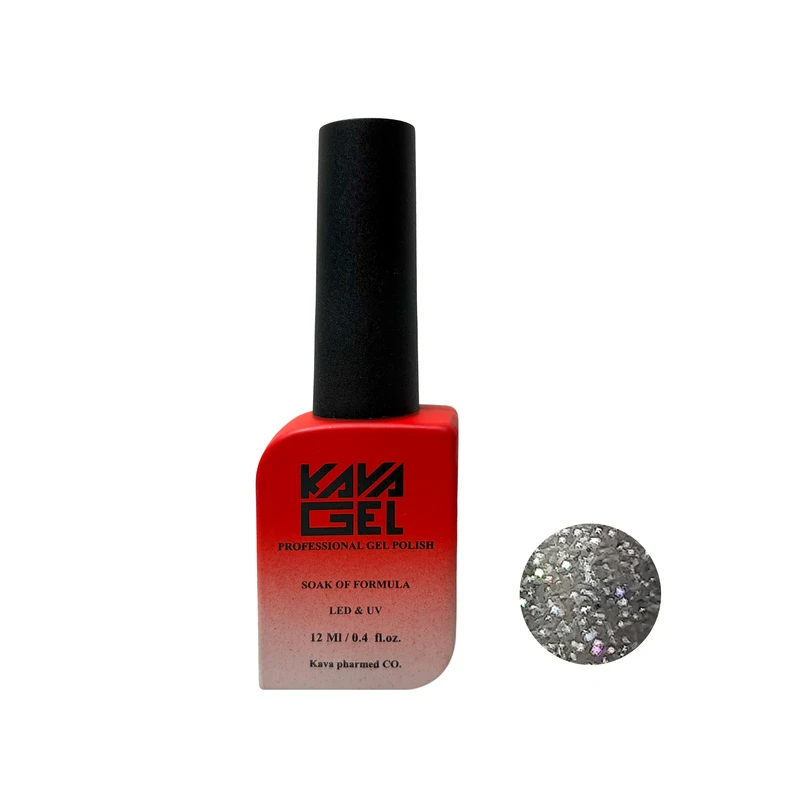 لاک ژل اکلیلی ناخن کاواژل مدل NEW شماره 235 رنگ نقره ای روشن