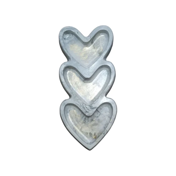 اردوخوری مدل قلب سه خانه طرح ماربل