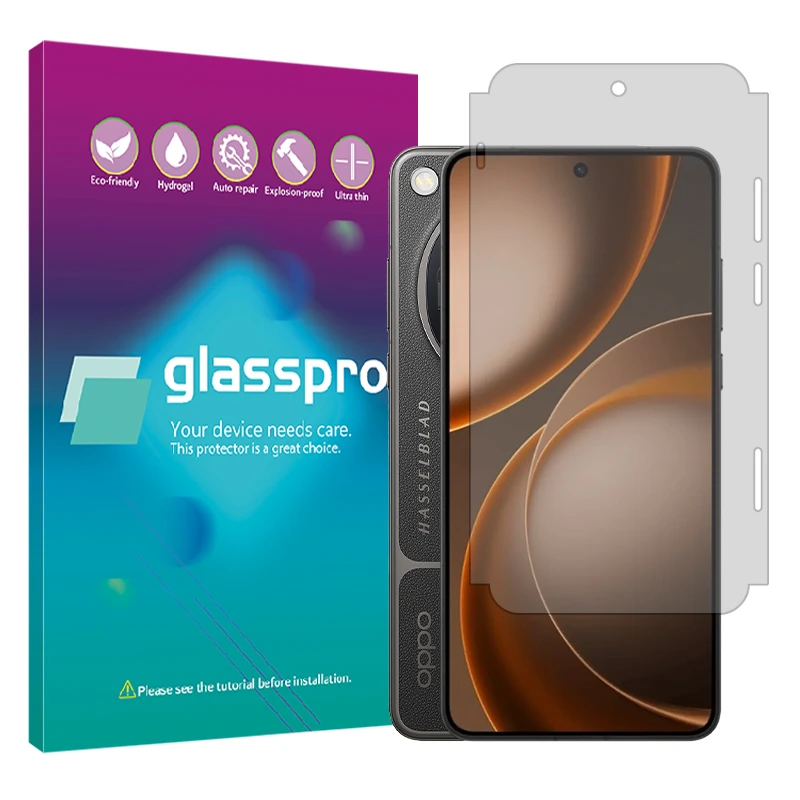 محافظ صفحه نمایش گلس پرو مدل ۳۶۰ درجه فول مناسب برای گوشی موبایل اوپو Find X9 Ultra