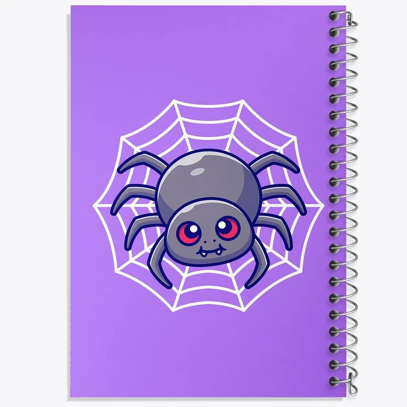 دفتر مشق 50 برگ خندالو مدل حیوانات بامزه عنکبوت کد 29631