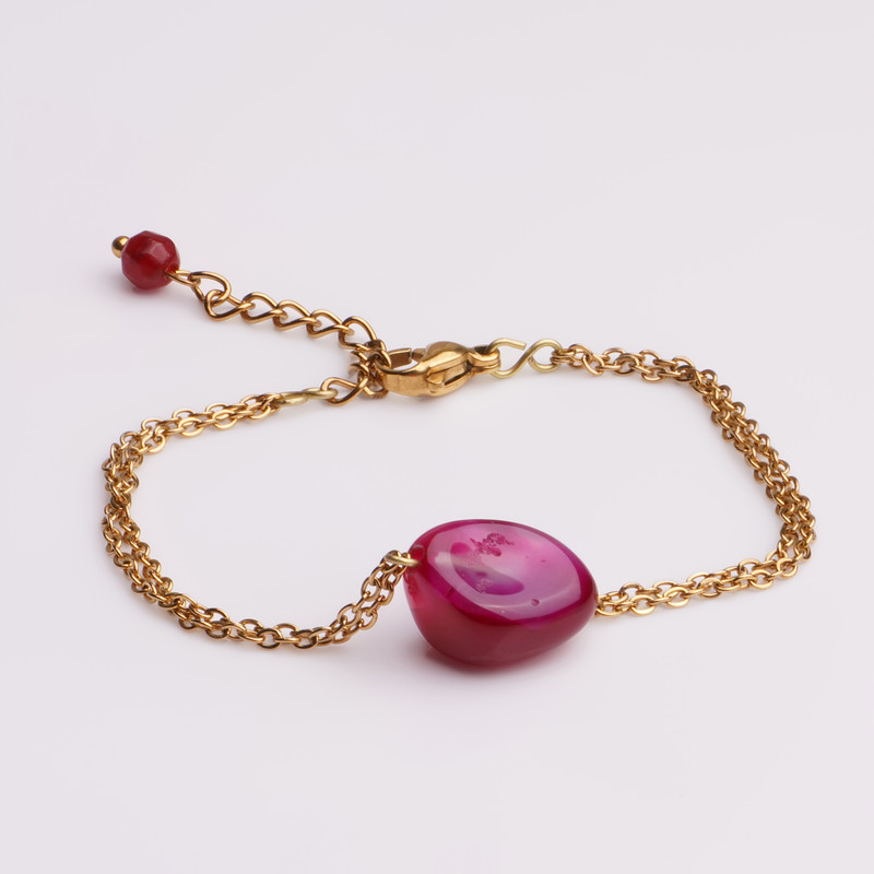 دستبند دخترانه مدل عقیق یاقوتی کد 02 دستبند دخترانه مدل عقیق یاقوتی کد 02