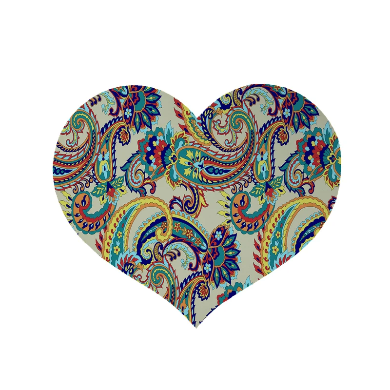 پادری مدل قلب طرح جقه کد 5706 سایز 90x90 سانتی متر 