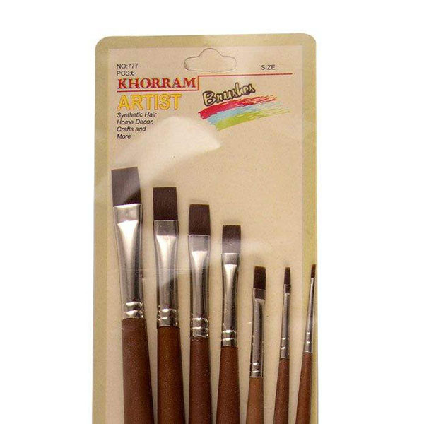 قلم مو تخت آرتیست خرم مدل 777 بسته 7 عددی