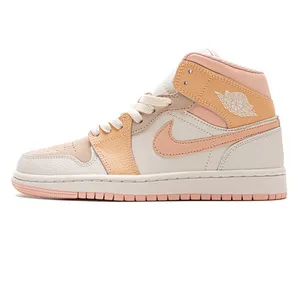 کفش تمرین زنانه مدل AIR JORDAN 1 MID APRICOT