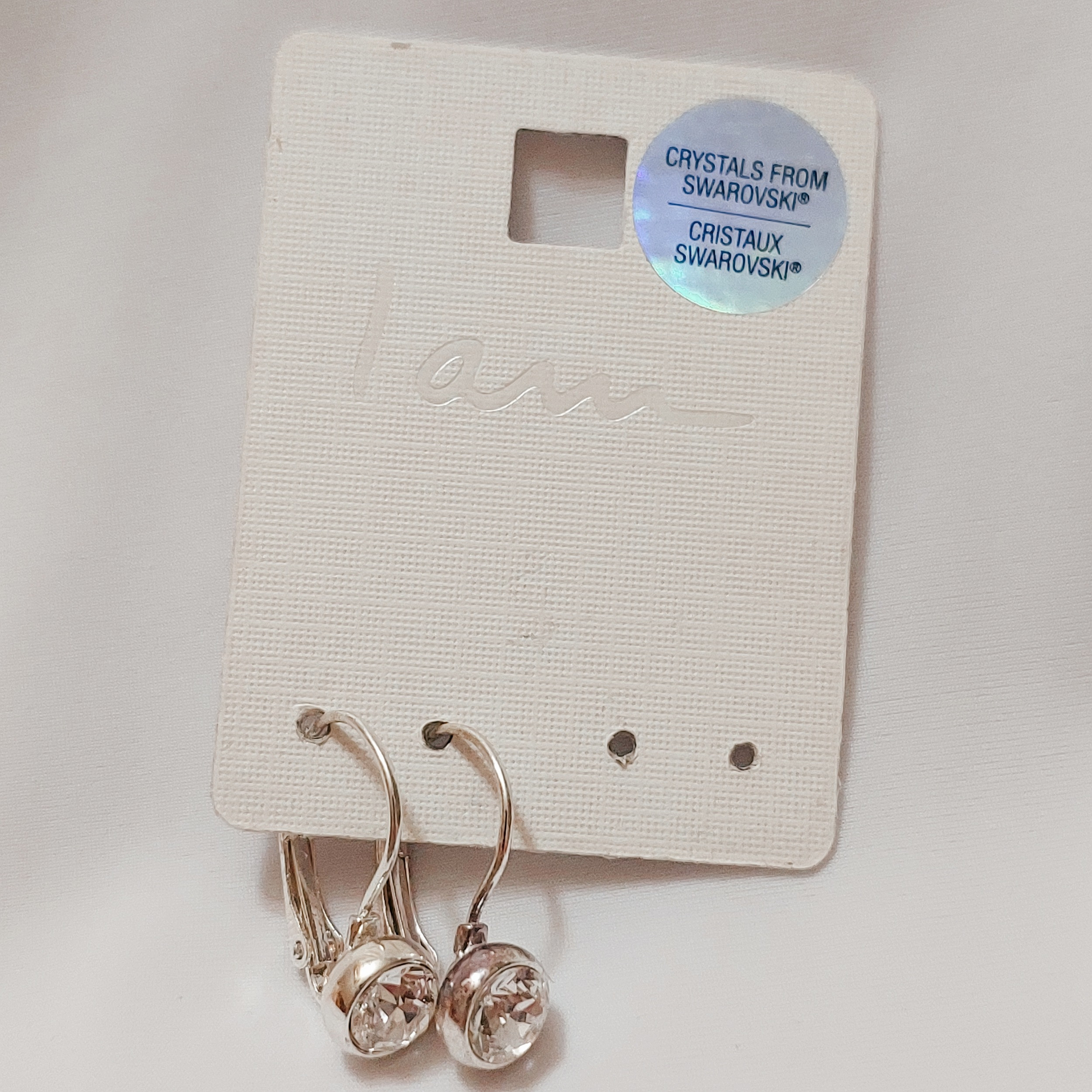 گوشواره زنانه آی ام مدل تک نگین swarovski