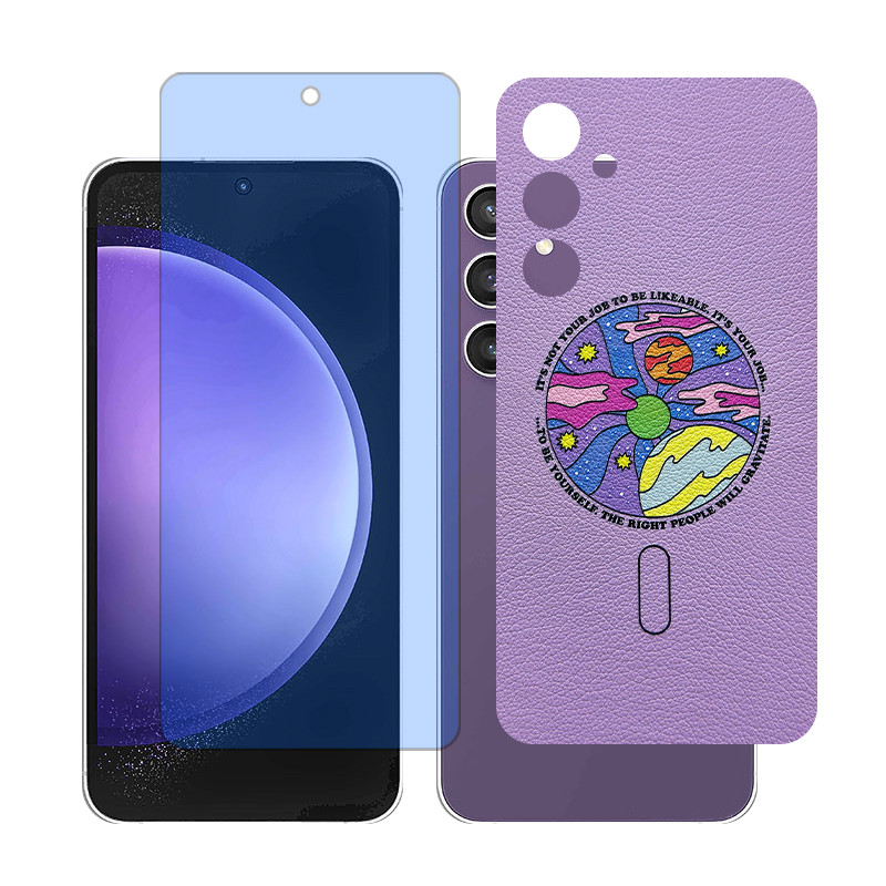 محافظ صفحه نمایش آنتی بلو گلس مدل Together مناسب برای گوشی موبایل سامسونگ Galaxy S23 FE به همراه برچسب پوششی پشت گوشی 