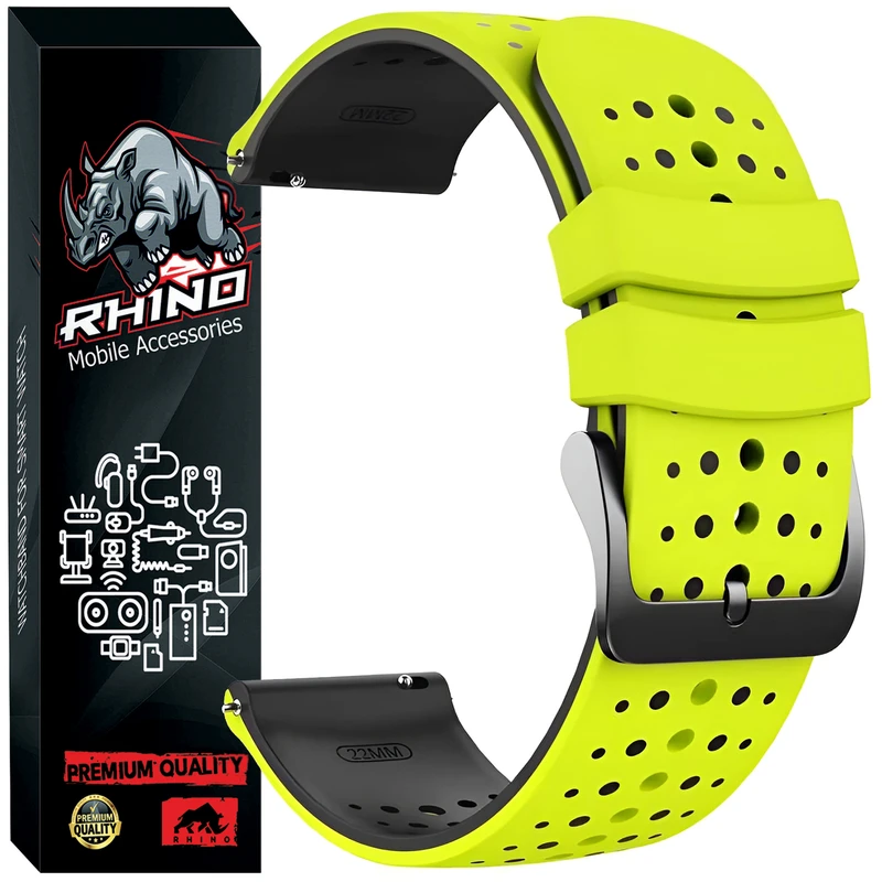 بند راینو مدل Dual-Sport مناسب برای ساعت هوشمند شیائومی Redmi Watch 3 Active 22mm