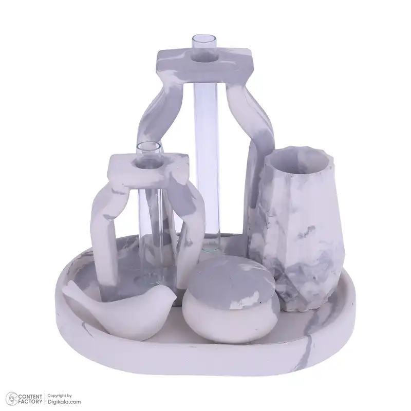 ست 6 تکه جاعودی بتنی مدل پرنده کد 001