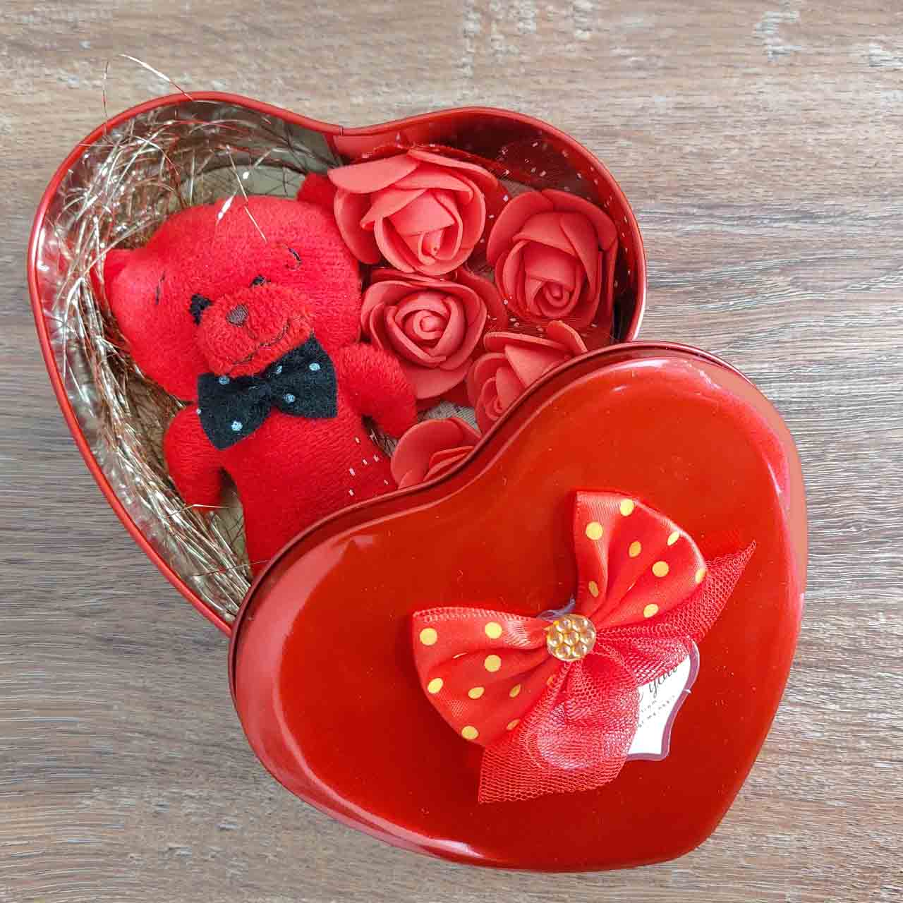 ست هدیه عروسک مدل خرس طرح قلب عشق -  - 2