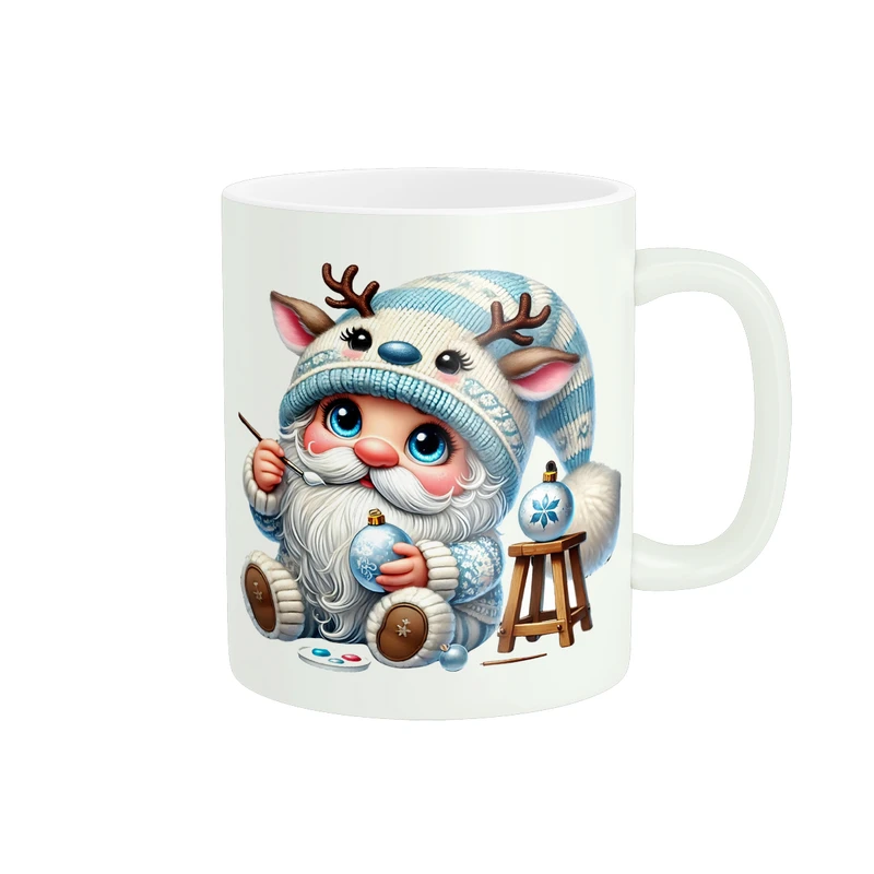 ماگ پادآفرین مدل زمستان طرح عروسکی کریسمس کد PM795