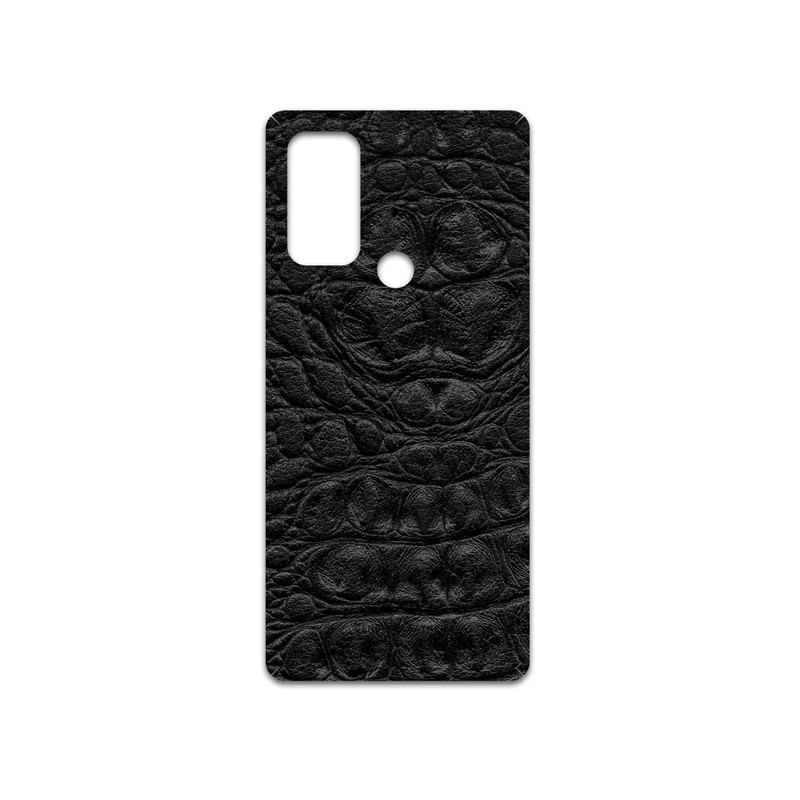 برچسب پوششی ماهوت مدل Black-Crocodile-Leather مناسب برای گوشی موبایل موتورولا Moto G60S
