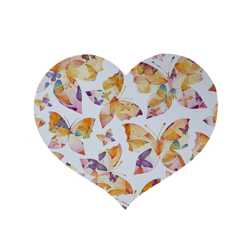 پادری مدل قلب طرح پروانه کد 5929 سایز 90x90 سانتی متر 