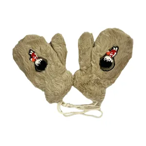 دستکش بافتنی بچگانه مدل موهر عروسکی