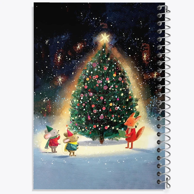 دفتر مشق 100 برگ خندالو طرح درخت کریسمس کد F8295