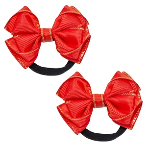 کش مو دخترانه مدل لب زری مجموعه 2 عددی