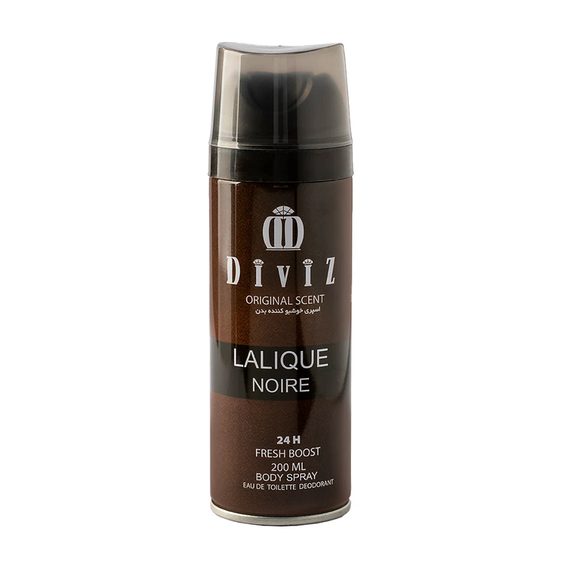 اسپری بدن مردانه دیوایز مدل LALIQUE NOIRE حجم 200 میلی لیتر