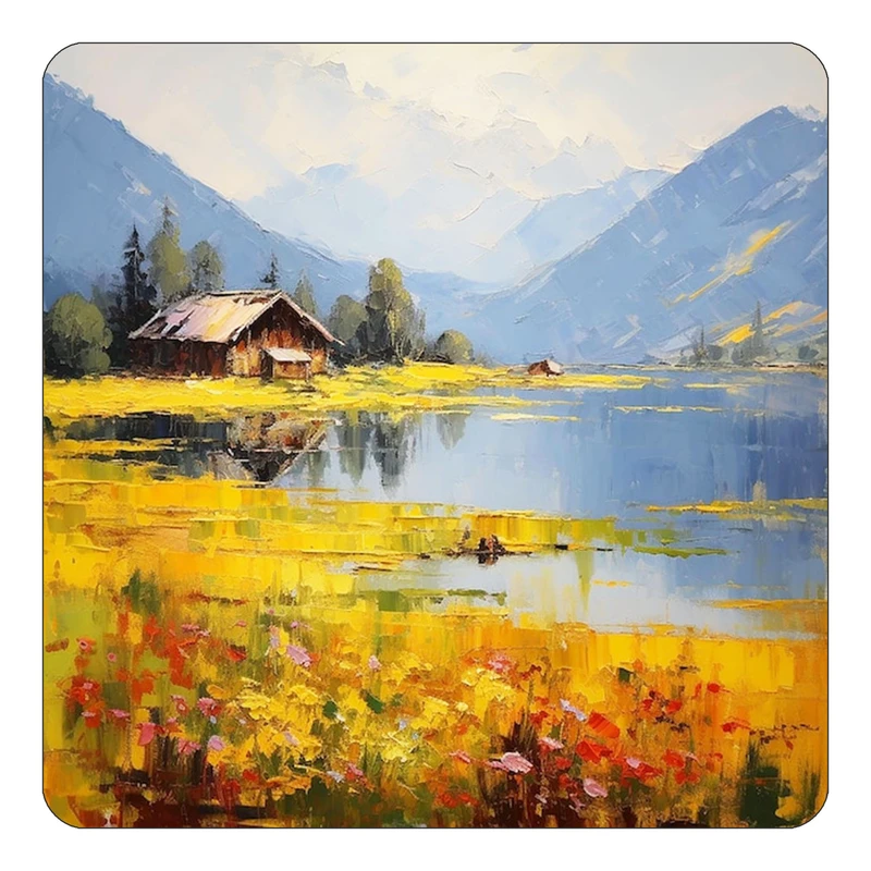 مگنت کاکتی طرح نقاشی رنگ روغن مدل mp70681