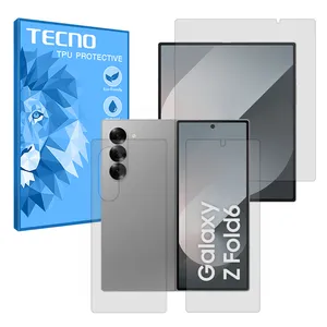 Tecno Resistant model transparent screen protector suitable for Samsung Galaxy Z Fold 6 mobile phone along with back protector