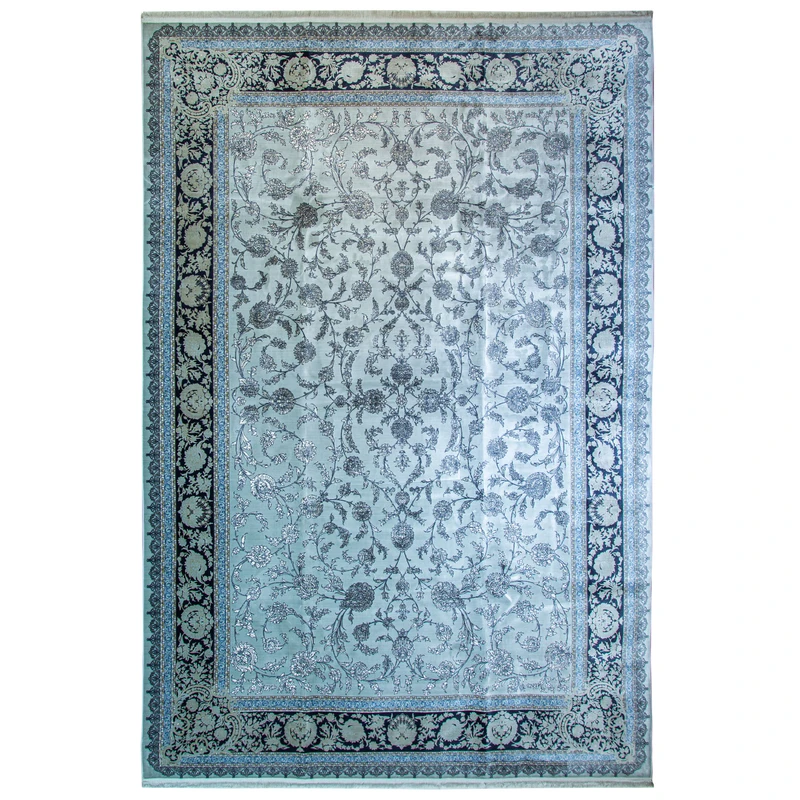 فرش ماشینی هرمان قالین کاشان کد SC290 زمینه طوسی