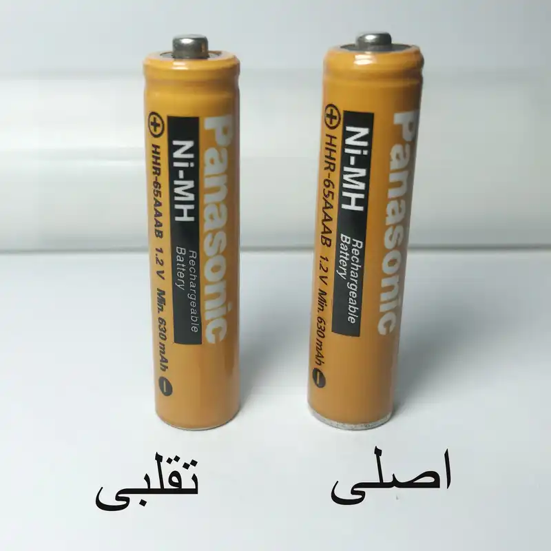 باتری نیم قلمی قابل شارژ پاناسونیک مدل Ni-MH/HHR-65AAAB بسته دو عددی