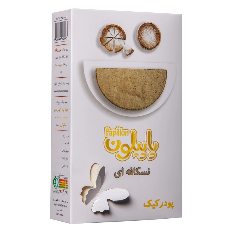 پودر کیک نسکافه ای پاپیلون - 416.3 گرم به همراه کاغذ روغنی
