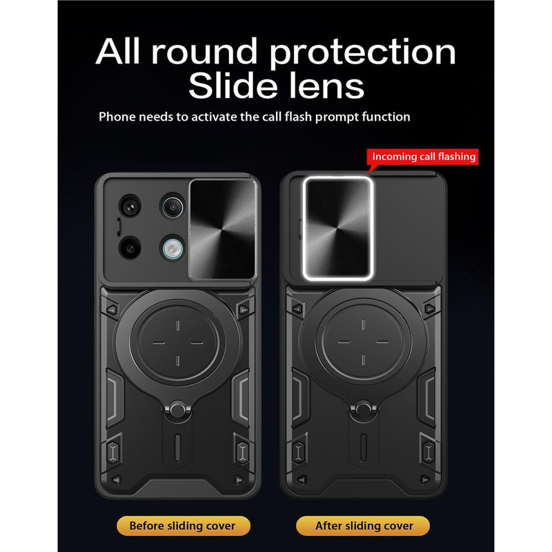 کاور اسپارتان مدل Magnet Ring مناسب برای گوشی موبایل شیائومی Redmi Note 13 Pro 4G / Poco M6 Pro 4G