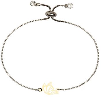 دستبند طلا 18 عیار زنانه کرابو طرح پروانه مدل kr10068